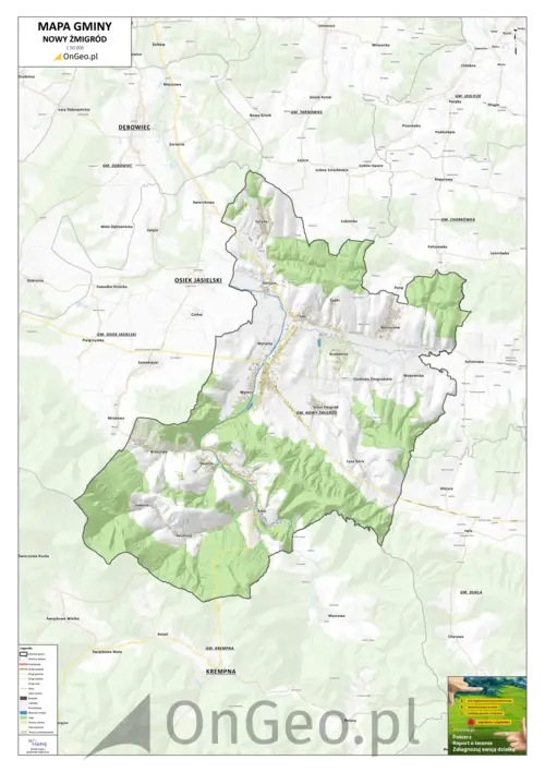 Mapa gminy Nowy Żmigród